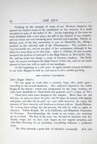 Chapter Letters: Phi - Boston University, December 1886 (image)